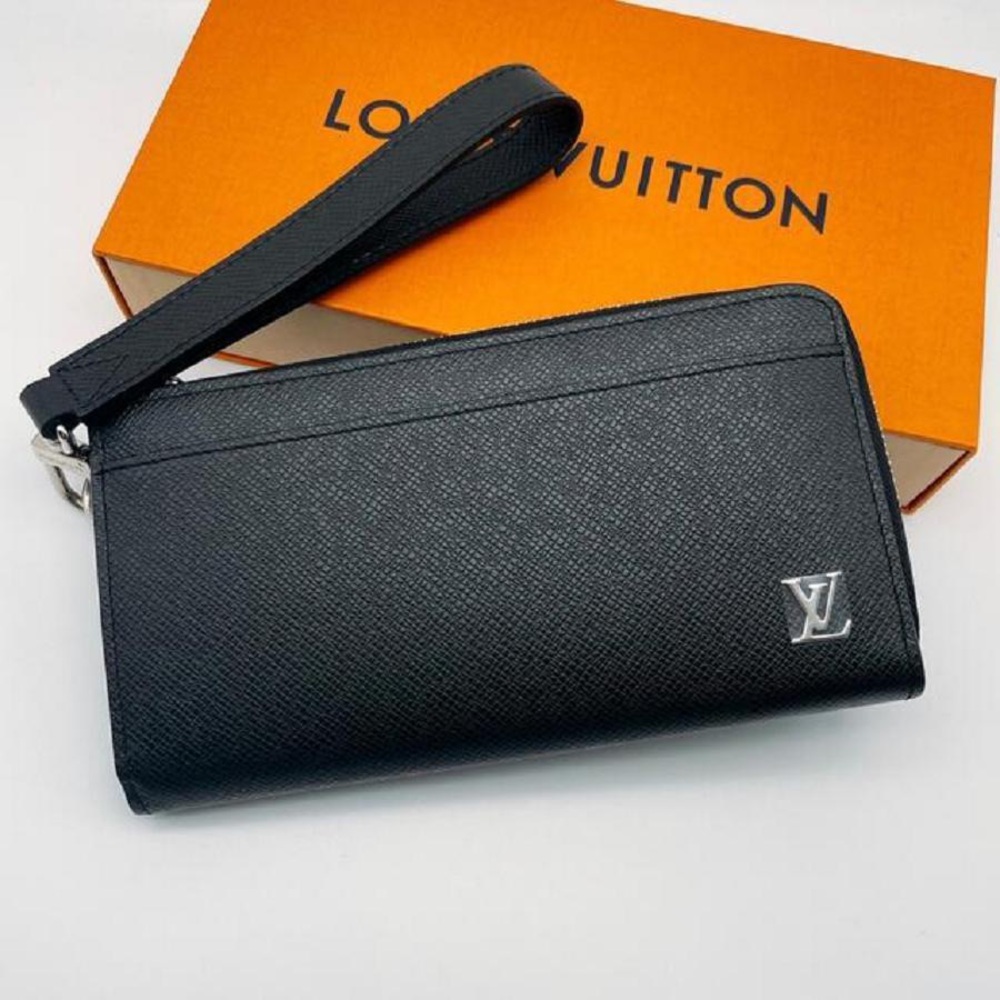 Louis Vuitton Black Leather Wristlet